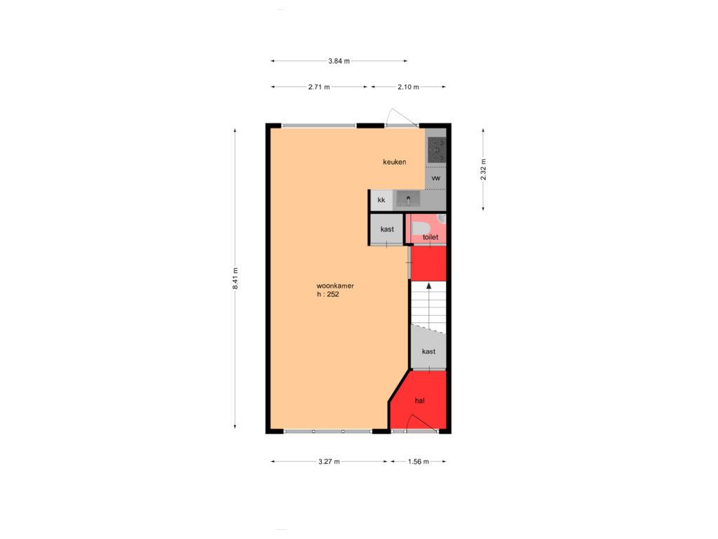 Bekijk plattegrond van begane grond van Kesterenlaan 59