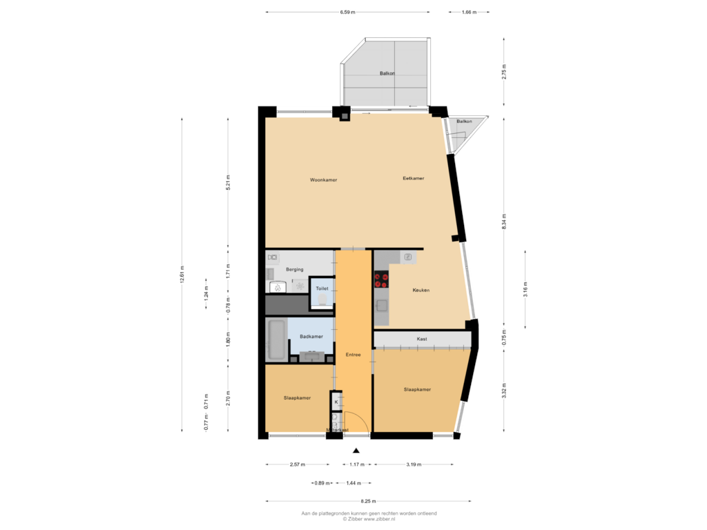 View floorplan of Appartement of Hugo de Grootlaan 48