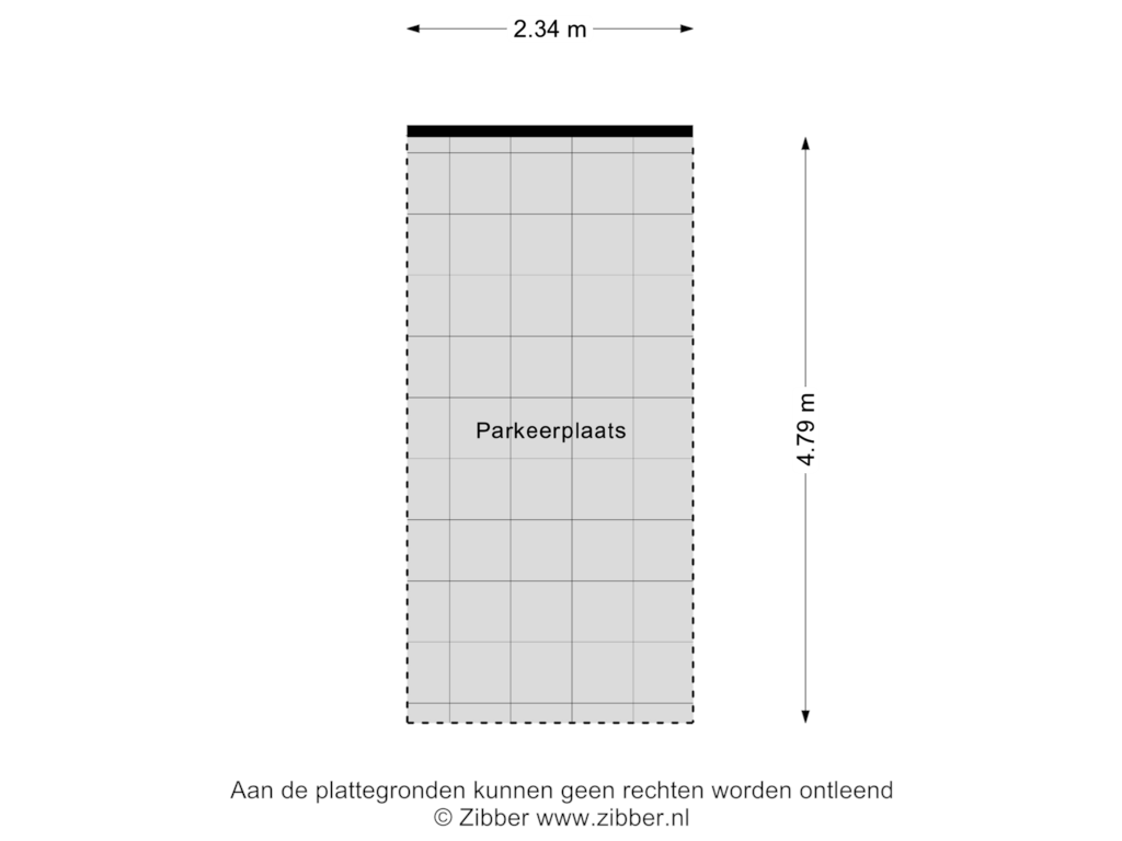 View floorplan of Parkeerplaats of Hugo de Grootlaan 48