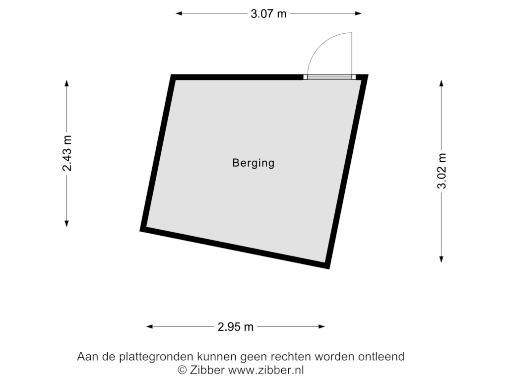 View floorplan of Berging of Hugo de Grootlaan 48