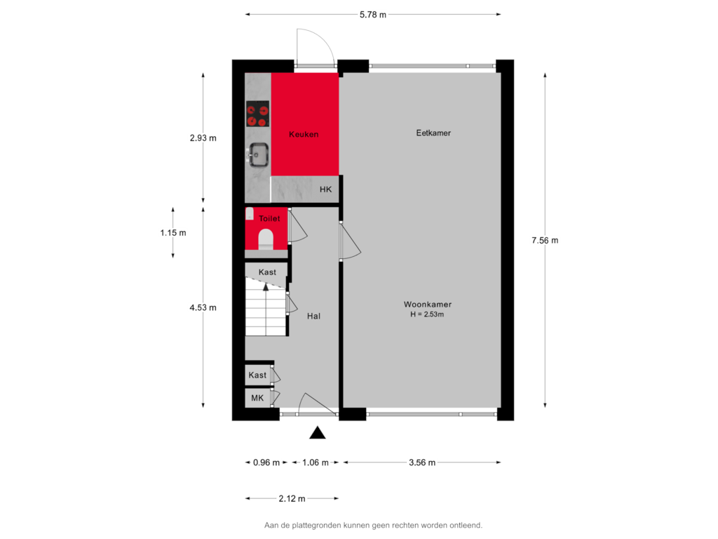 Bekijk plattegrond van Begane grond van Bilwijkerweg 67