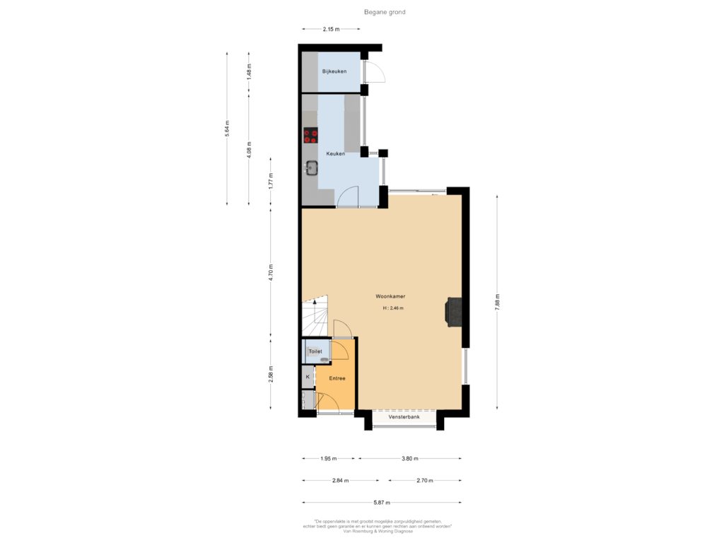 Bekijk plattegrond van Begane grond van De Steenkamp 132