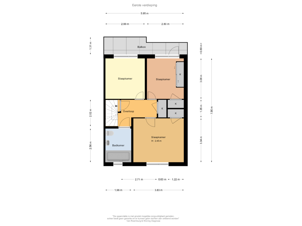 Bekijk plattegrond van Eerste verdieping van De Steenkamp 132