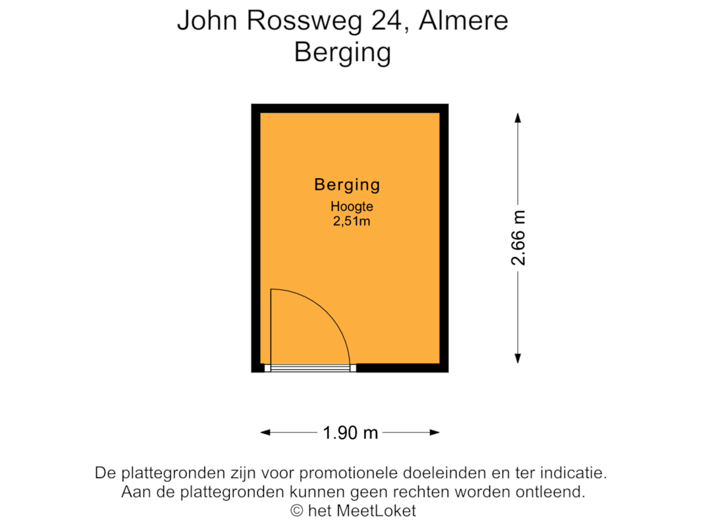 Bekijk plattegrond van Berging van John Rossweg 24