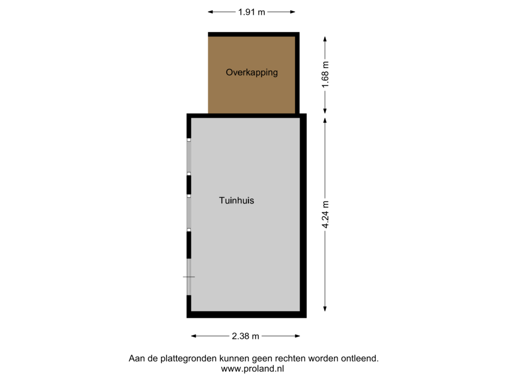 View floorplan of Tuinhuis 1 of Wolvegasterweg 18