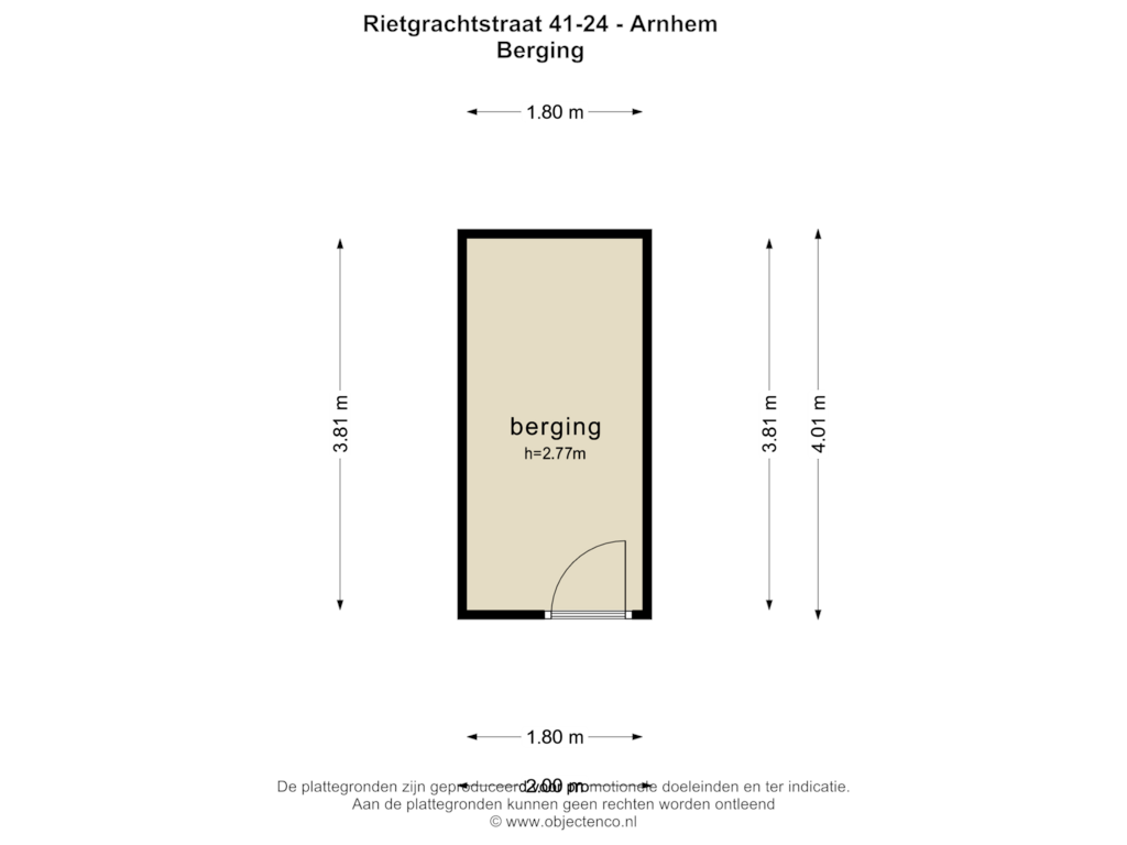 Bekijk plattegrond van BERGING van Rietgrachtstraat 41-24