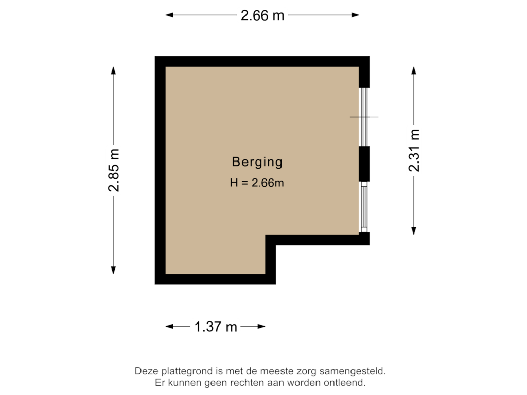 Bekijk plattegrond van Berging van Vermeerstraat 7