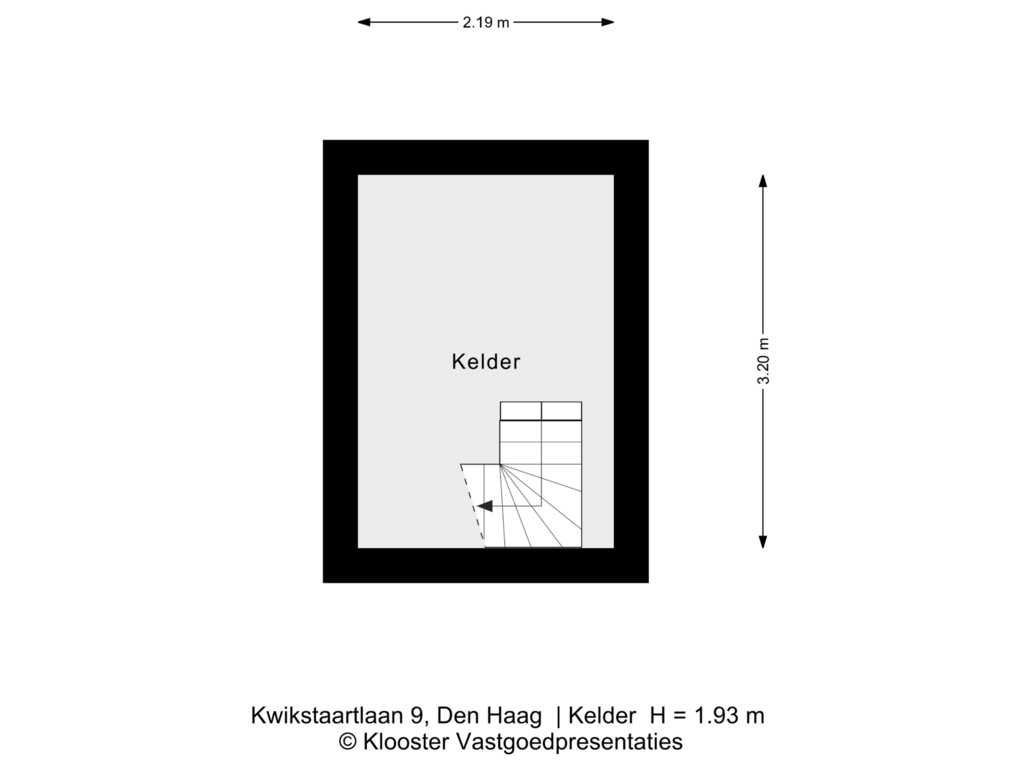 View floorplan of Kelder of Kwikstaartlaan 9