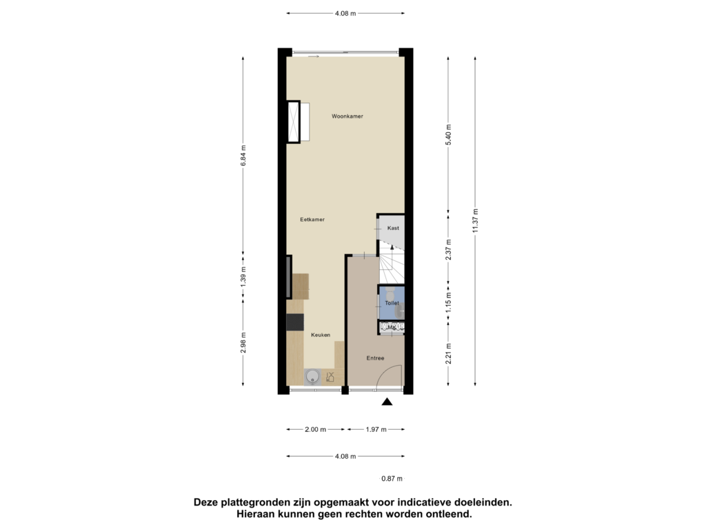 Bekijk plattegrond van Begane Grond van De Kastanje 26