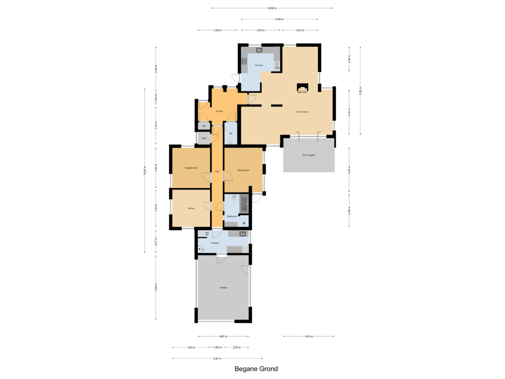 View floorplan of Begane Grond of Jupiterweg 2