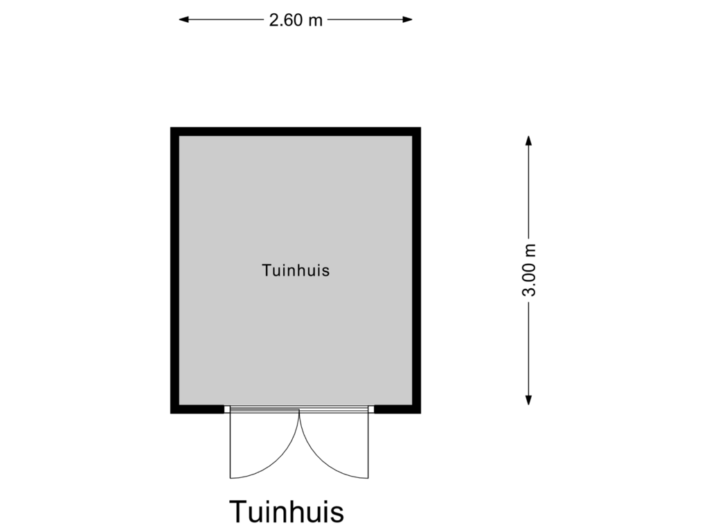 View floorplan of Tuinhuis of Jupiterweg 2