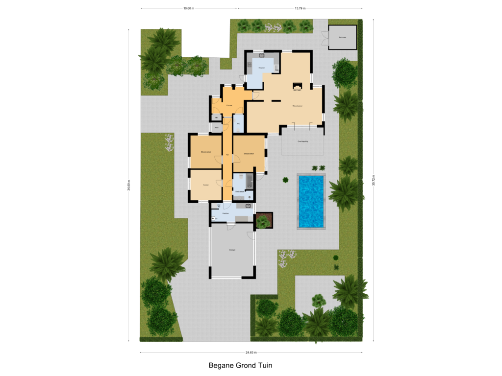 View floorplan of Begane Grond Tuin of Jupiterweg 2