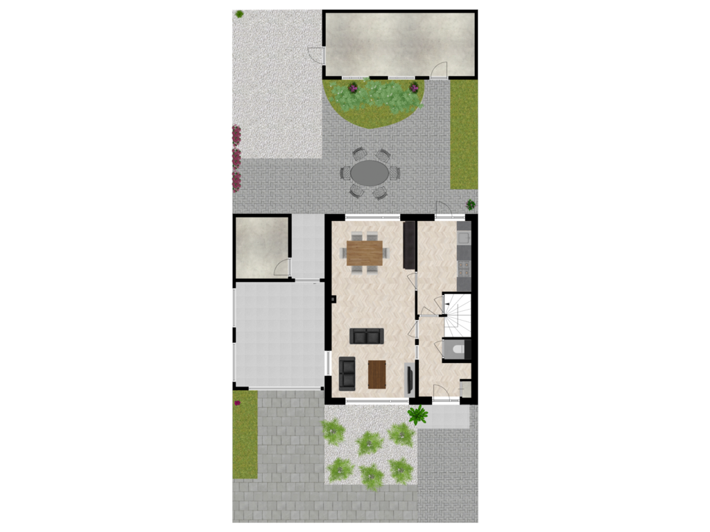 Bekijk plattegrond van Situatie van Dennenstraat 22