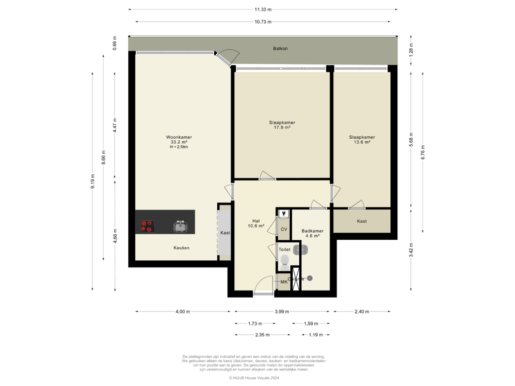 Bekijk plattegrond van Appartement van Aziëlaan 654