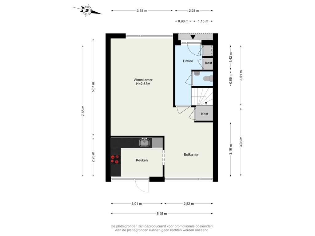 Bekijk plattegrond van Begane Grond van Pinksterbloemstraat 23