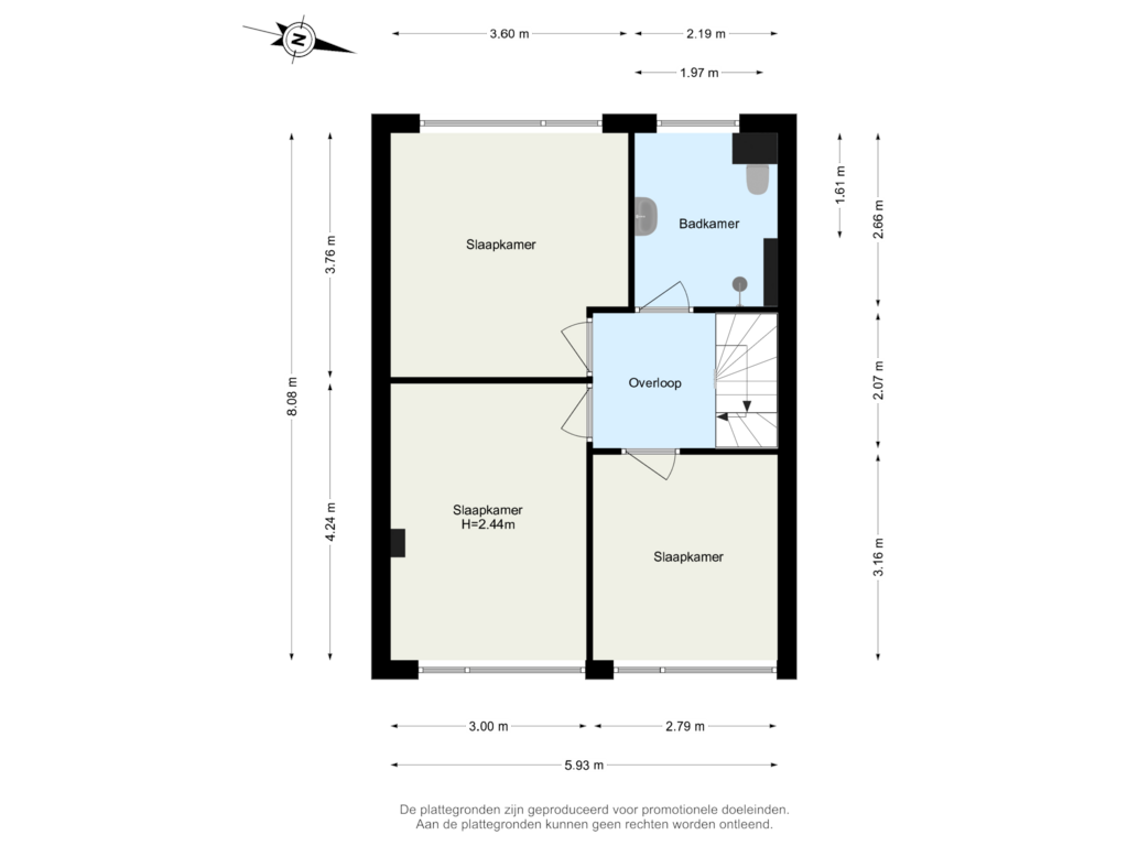 Bekijk plattegrond van 1ste Verdieping van Pinksterbloemstraat 23