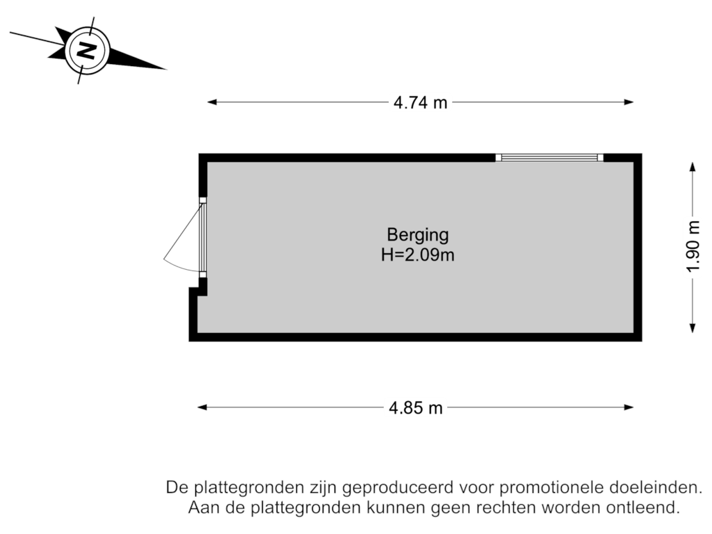 Bekijk plattegrond van Berging van Pinksterbloemstraat 23