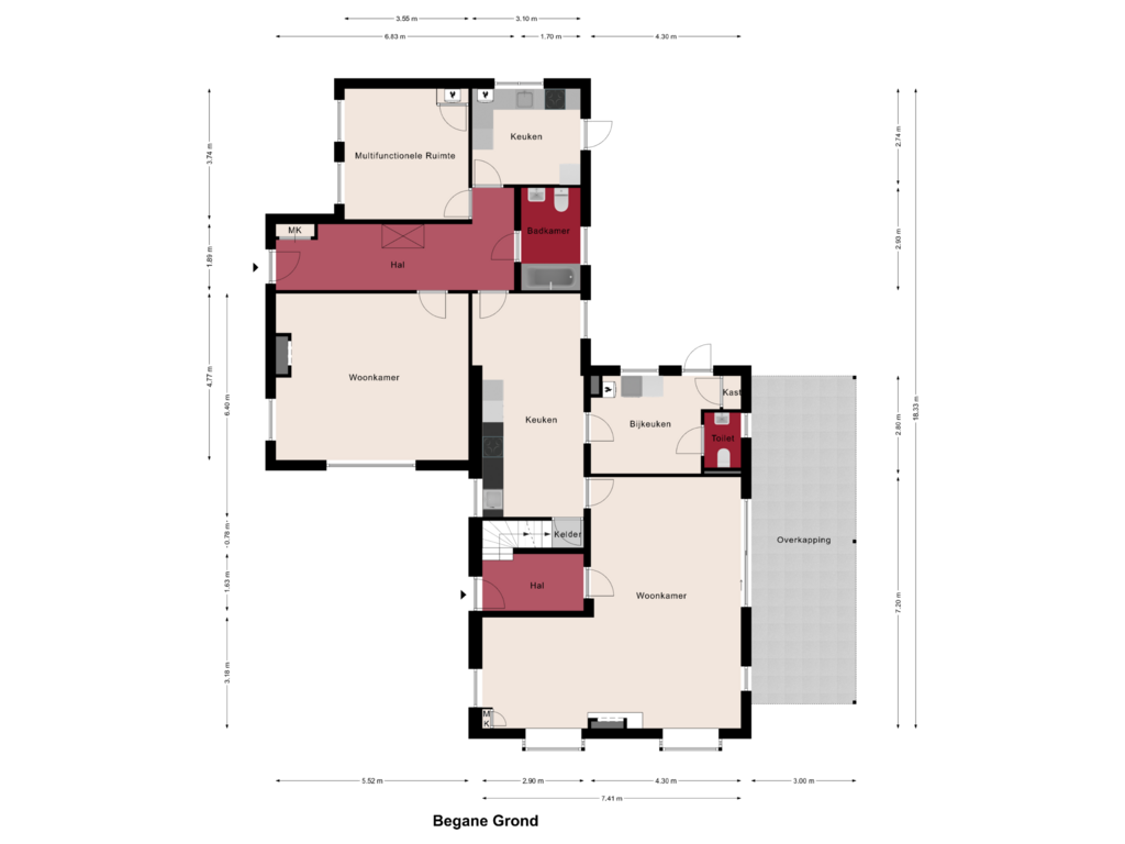 Bekijk plattegrond van Begane Grond van Meers 3