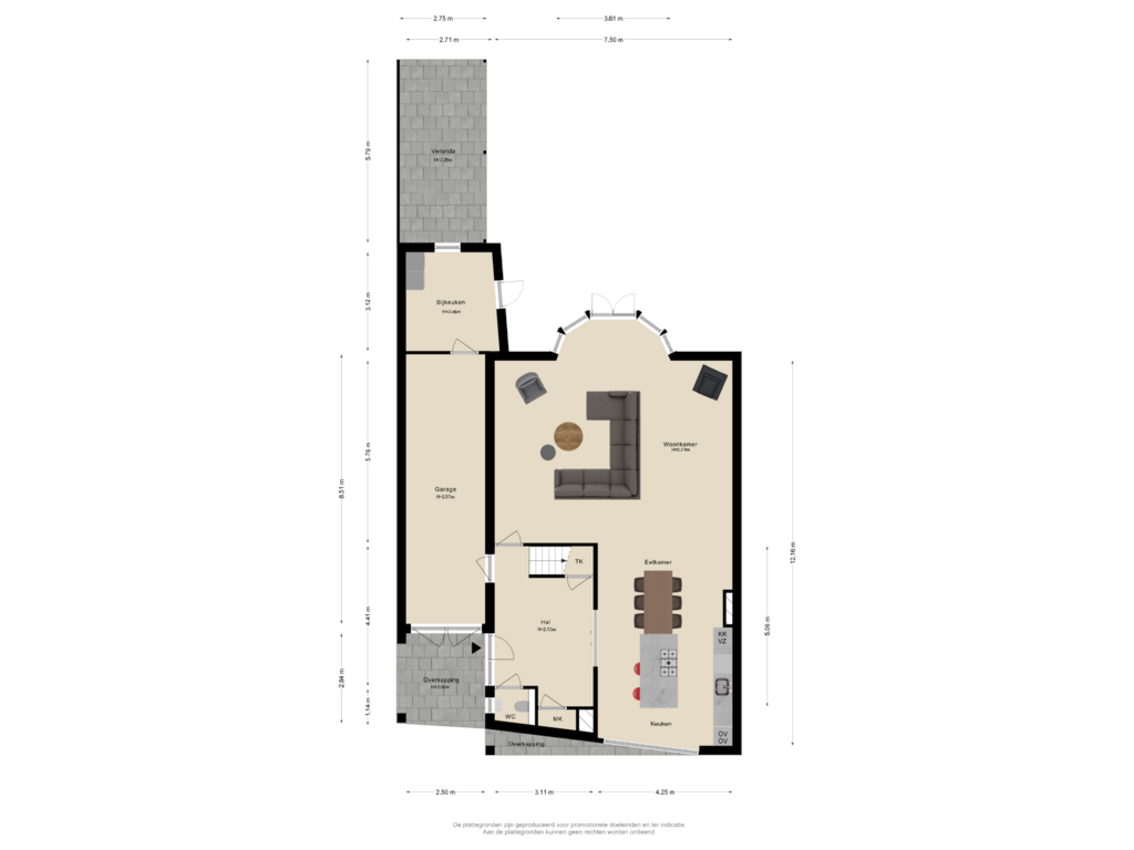 Bekijk plattegrond van Begane grond van Smaragd 29