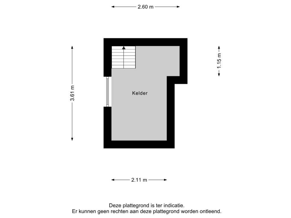 Bekijk plattegrond van Kelder van Allee 23