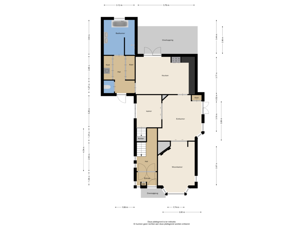 Bekijk plattegrond van Begane grond van Allee 23