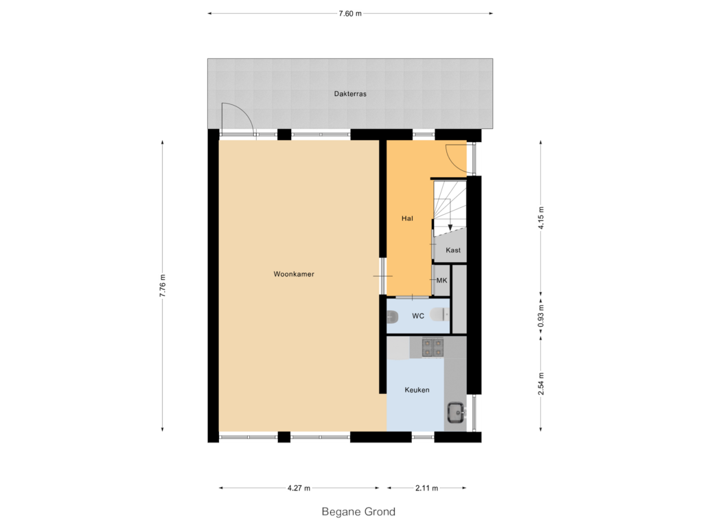 Bekijk plattegrond van Begane Grond van Schoolstraat 21