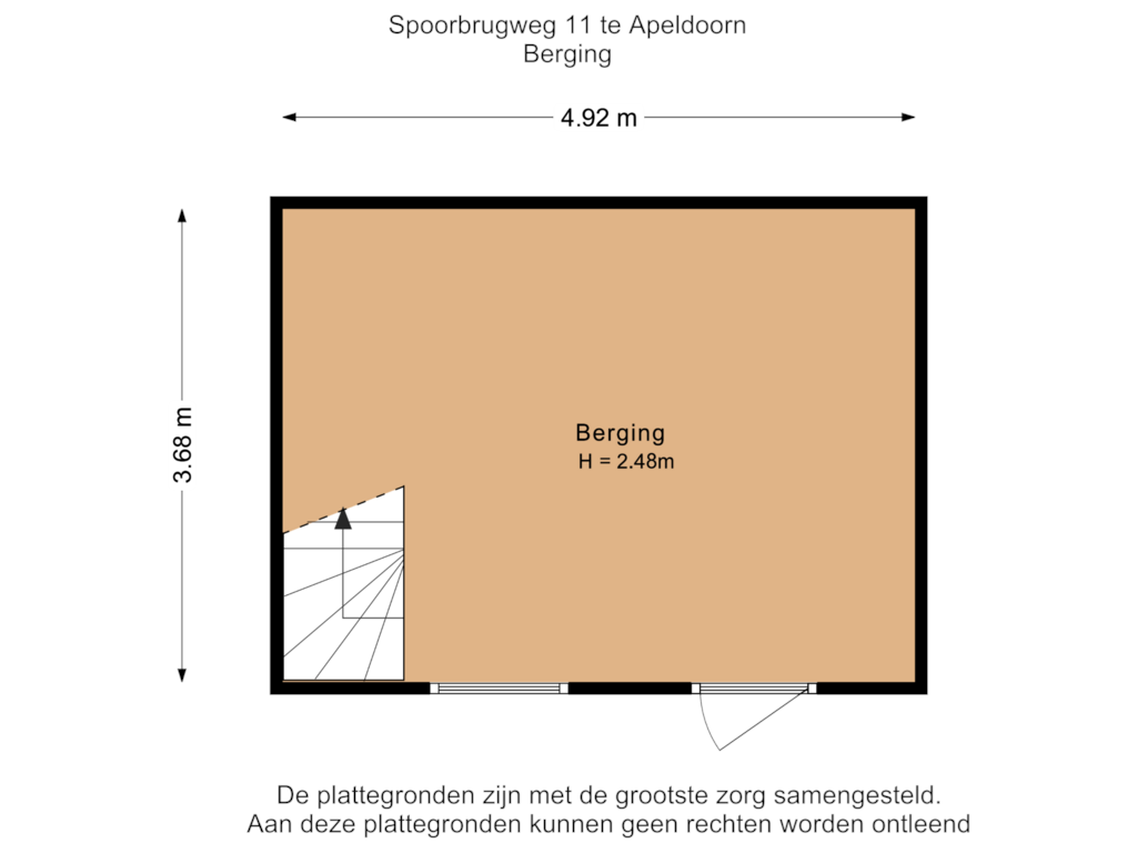 Bekijk plattegrond van Berging van Spoorbrugweg 11