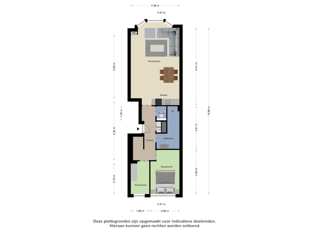 Bekijk plattegrond van Appartement van 2e Middellandstraat 9-A02