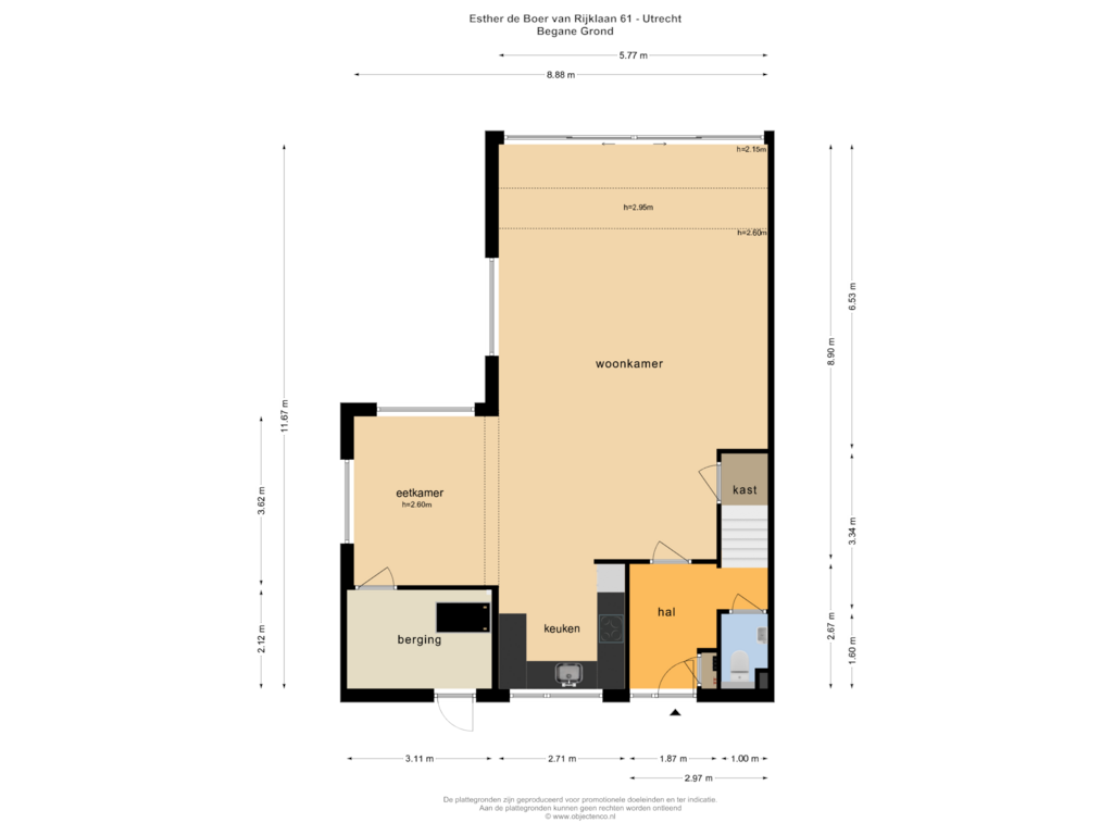 Bekijk plattegrond van BEGANE GROND van Esther de Boer-van Rijklaan 61