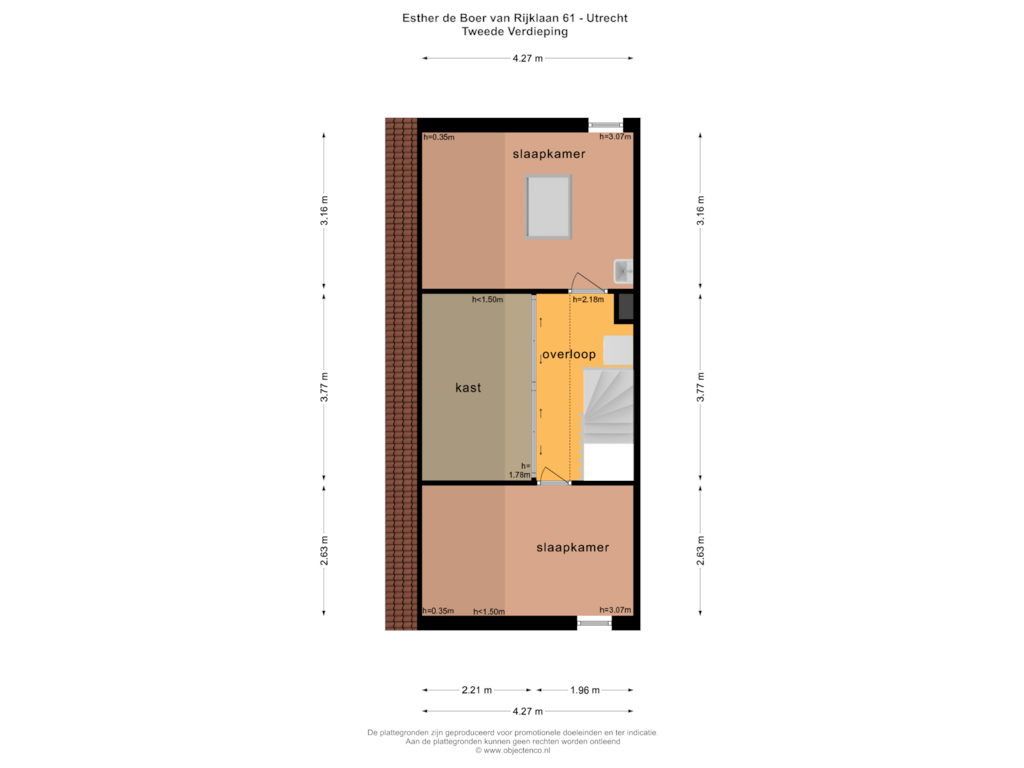 Bekijk plattegrond van TWEEDE VERDIEPING van Esther de Boer-van Rijklaan 61