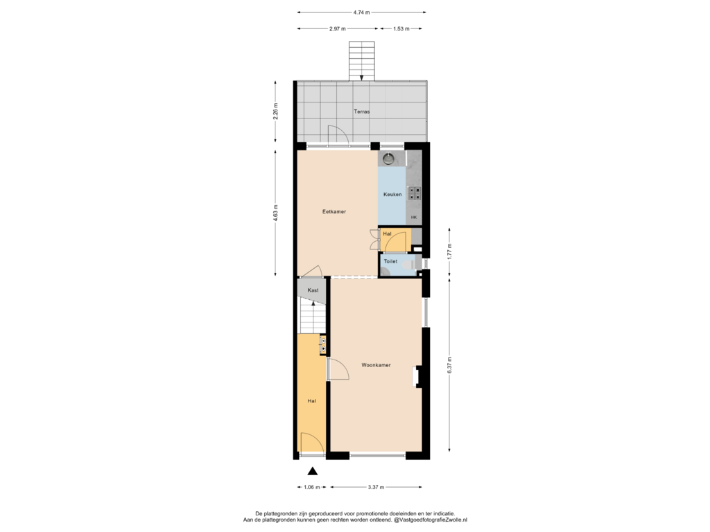 Bekijk plattegrond van Begane grond van Buitenkwartier 49