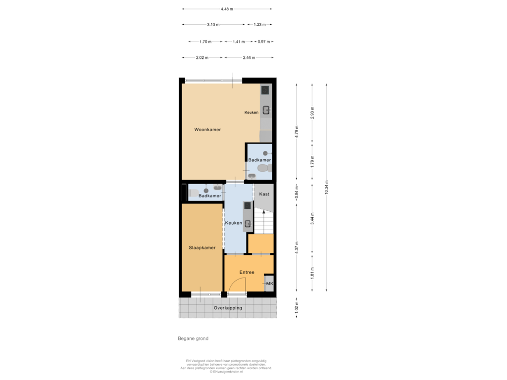 Bekijk plattegrond van Begane grond van Willem Nakkenstraat 12