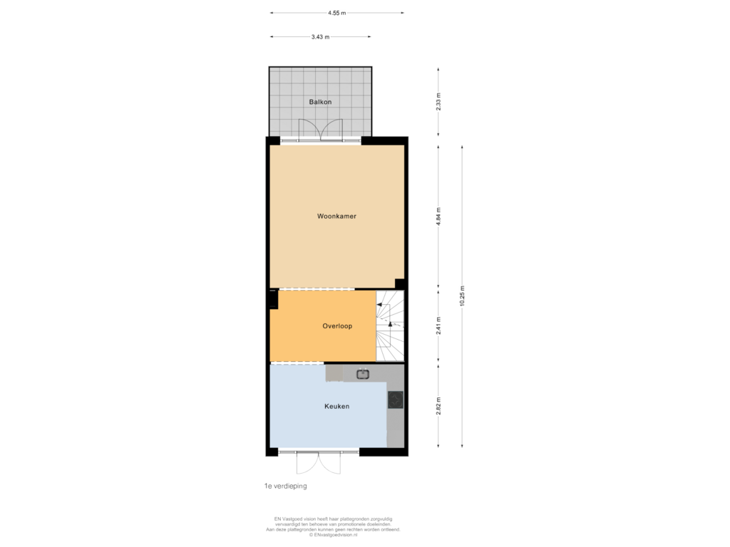 Bekijk plattegrond van 1e verdieping van Willem Nakkenstraat 12