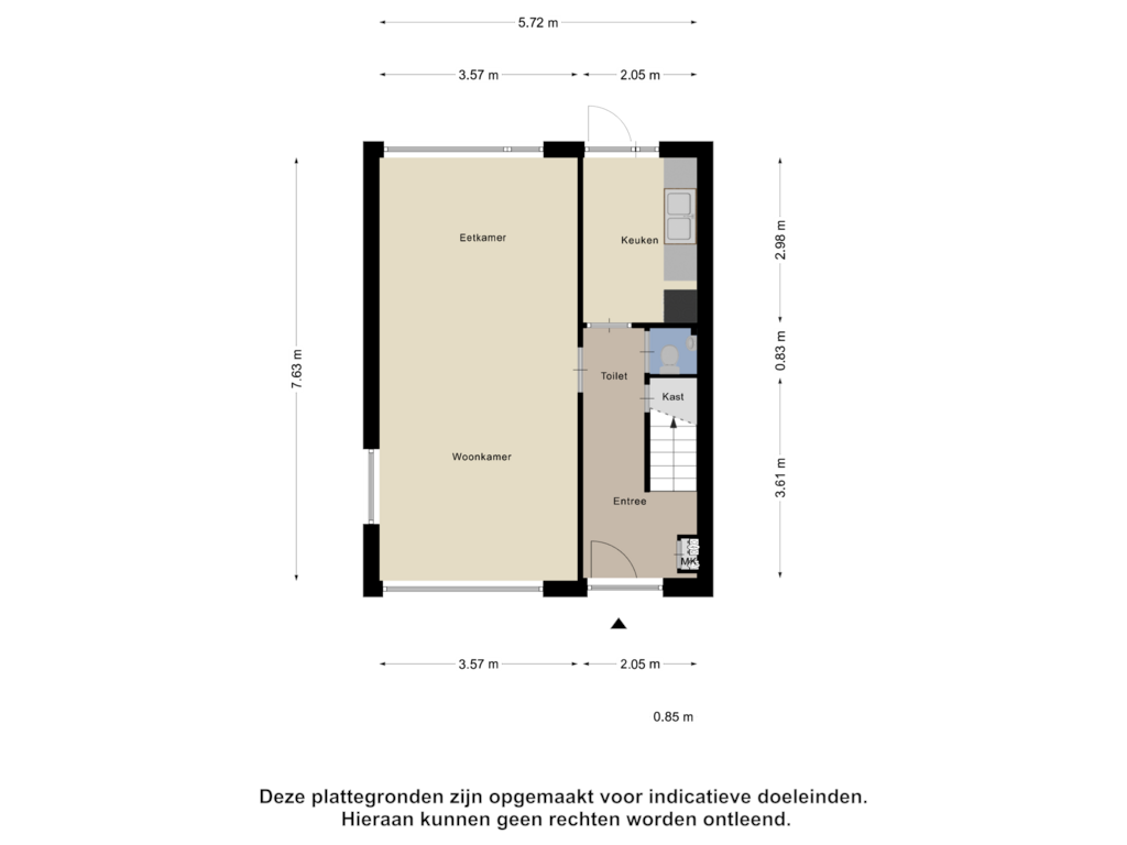 View floorplan of Begane Grond of Katwijkerweg 74