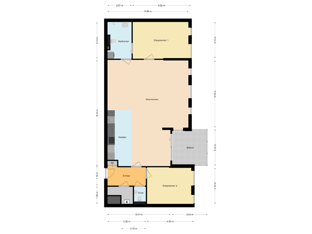 Bekijk plattegrond van Appartement van Wethouder Jansenlaan 226