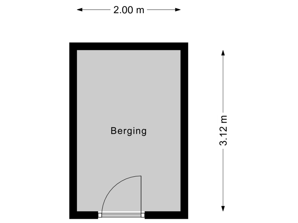 Bekijk plattegrond van Berging van Wethouder Jansenlaan 226