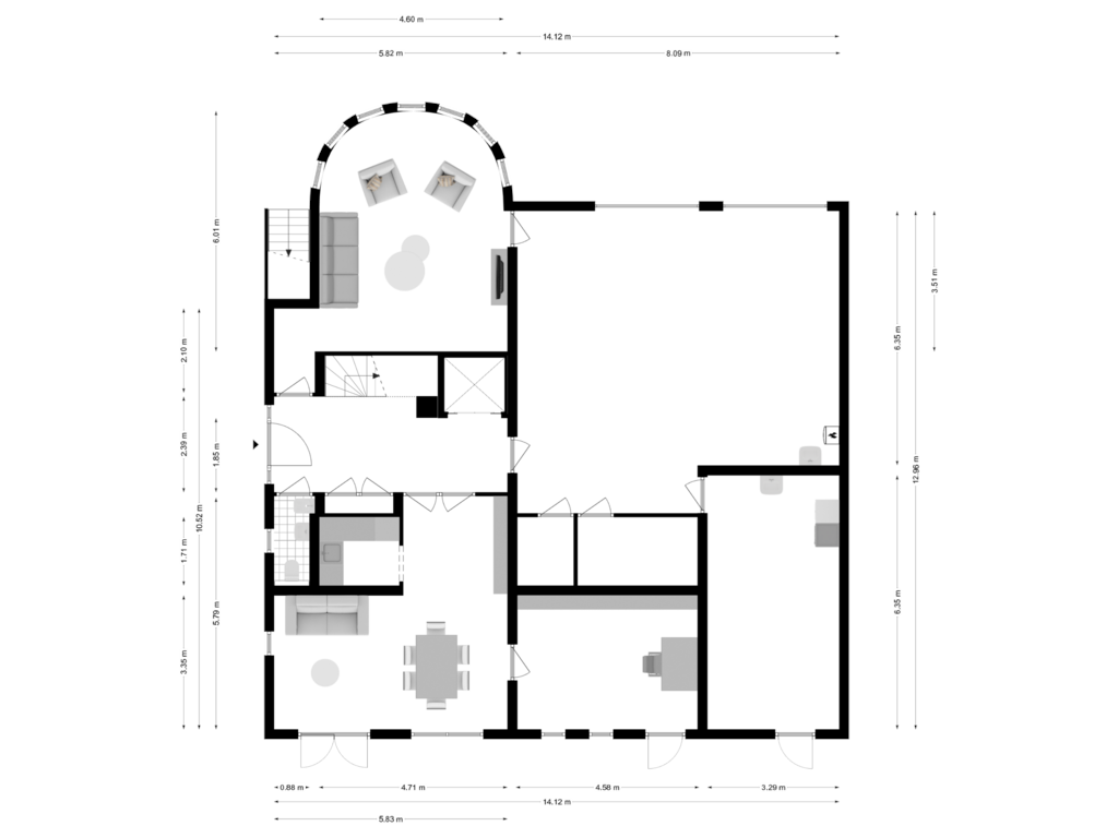 Bekijk plattegrond van Begane grond van Amsteldijk Noord 103-E