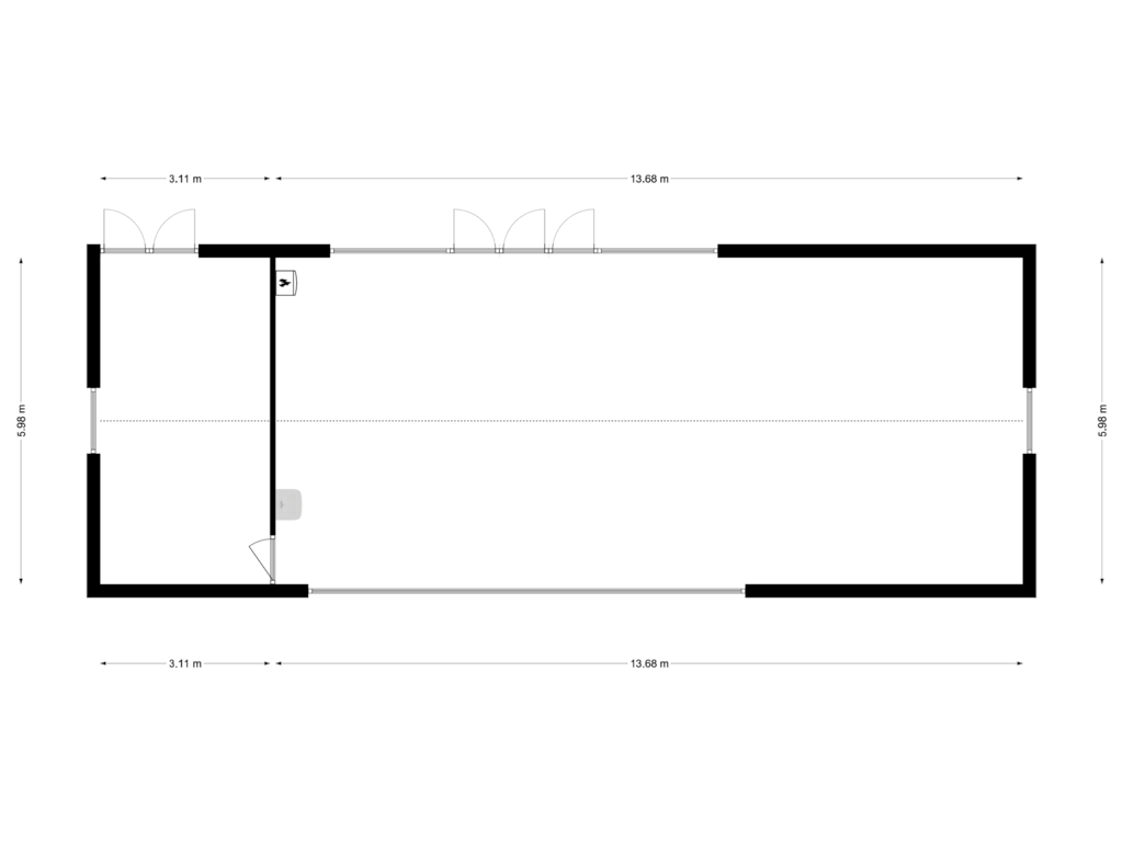 Bekijk plattegrond van Schuur van Amsteldijk Noord 103-E