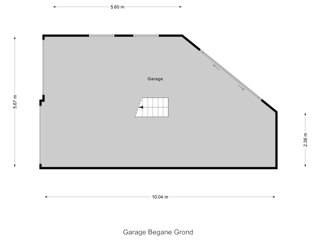 Bekijk plattegrond van Garage Begane Grond van Poppelenburgerstraat 20