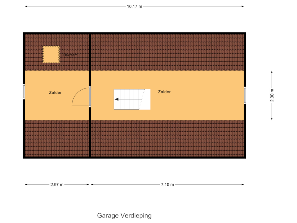 Bekijk plattegrond van Garage Verdieping van Poppelenburgerstraat 20