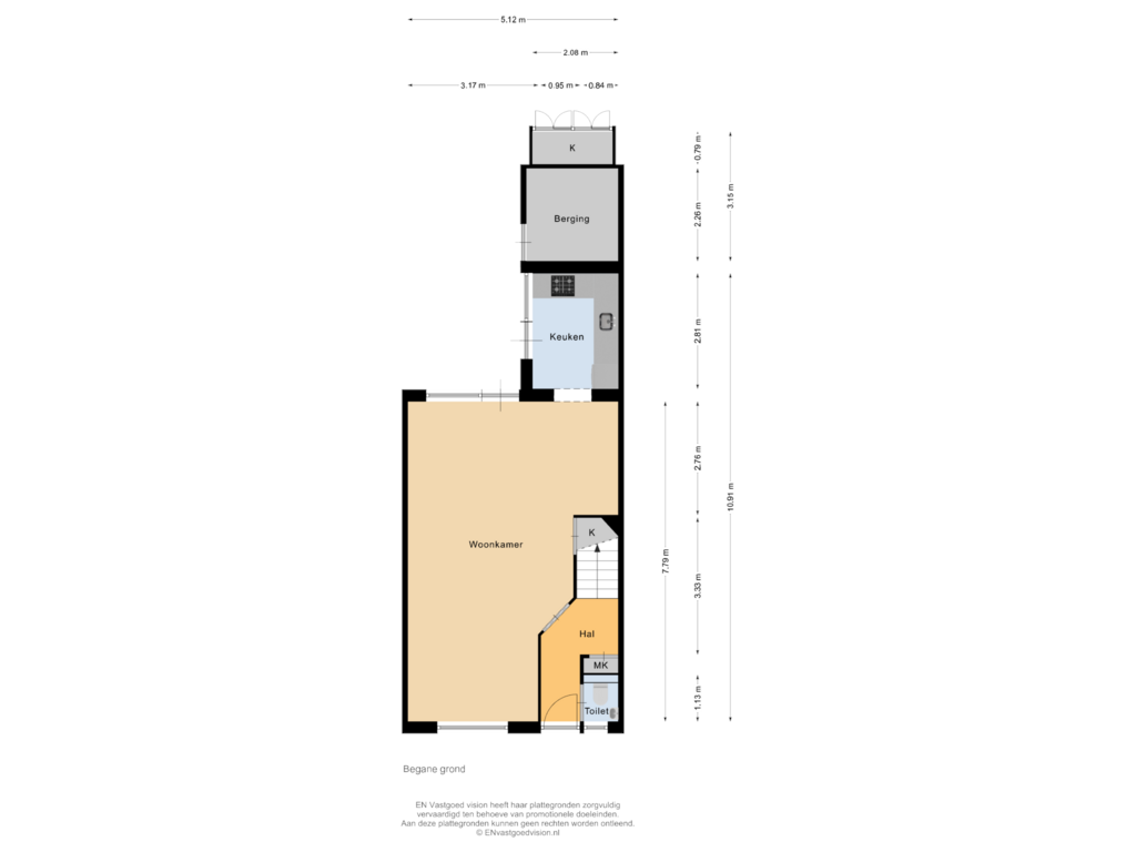 Bekijk plattegrond van Begane grond van Roze-ven 40