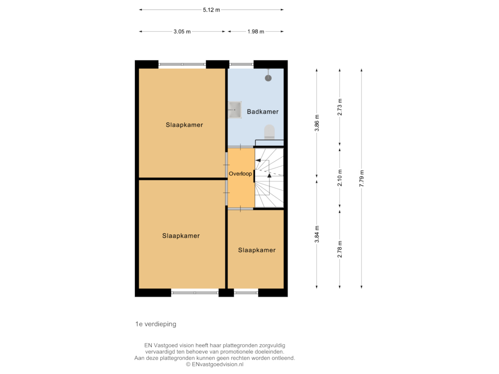 Bekijk plattegrond van 1e verdieping van Roze-ven 40