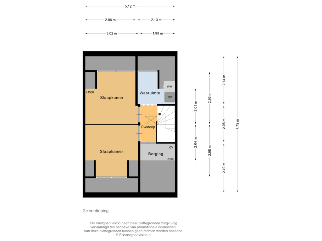 Bekijk plattegrond van 2e verdieping van Roze-ven 40