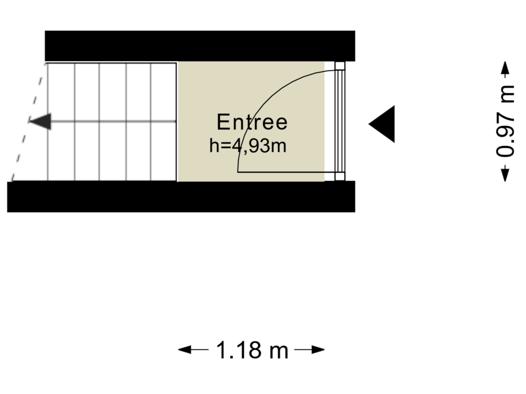 View floorplan of Begane grond of Utrechtsestraat 99-1