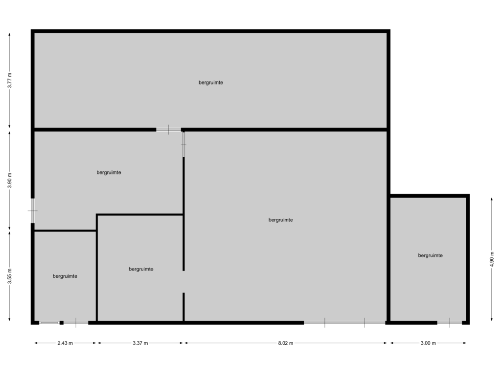 Bekijk plattegrond van berging van Breedschotsestraat 14