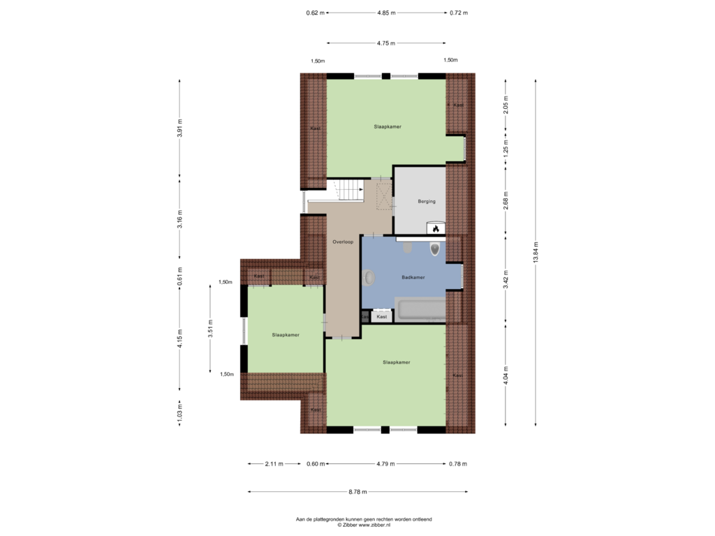 View floorplan of Eerste Verdieping of Dennendijk 35