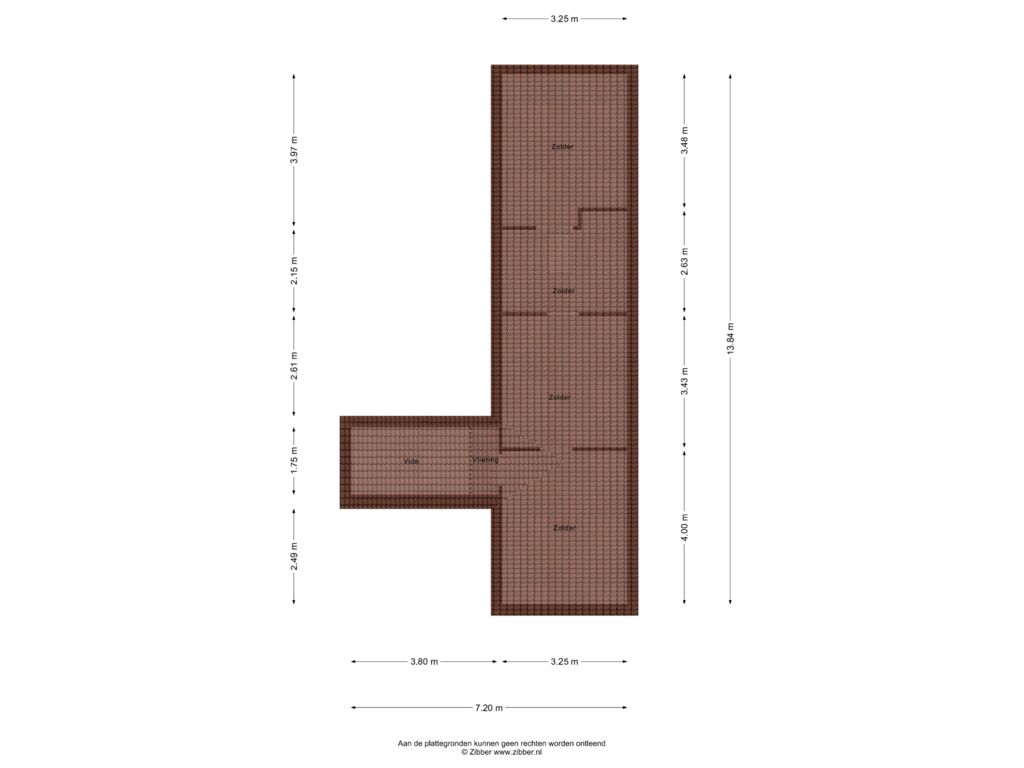 View floorplan of Zolder of Dennendijk 35