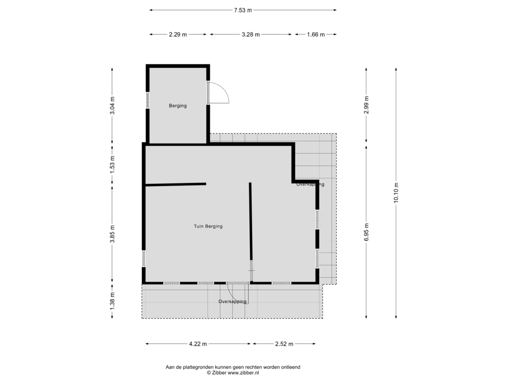 View floorplan of Berging of Dennendijk 35