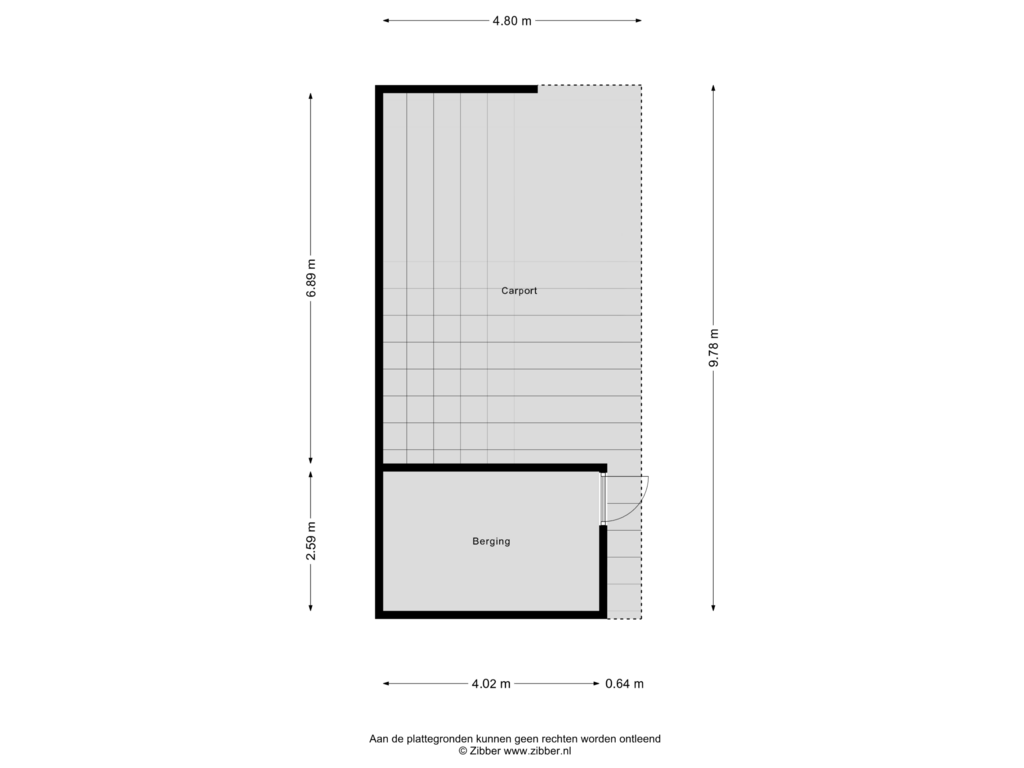 View floorplan of Berging of Dennendijk 35