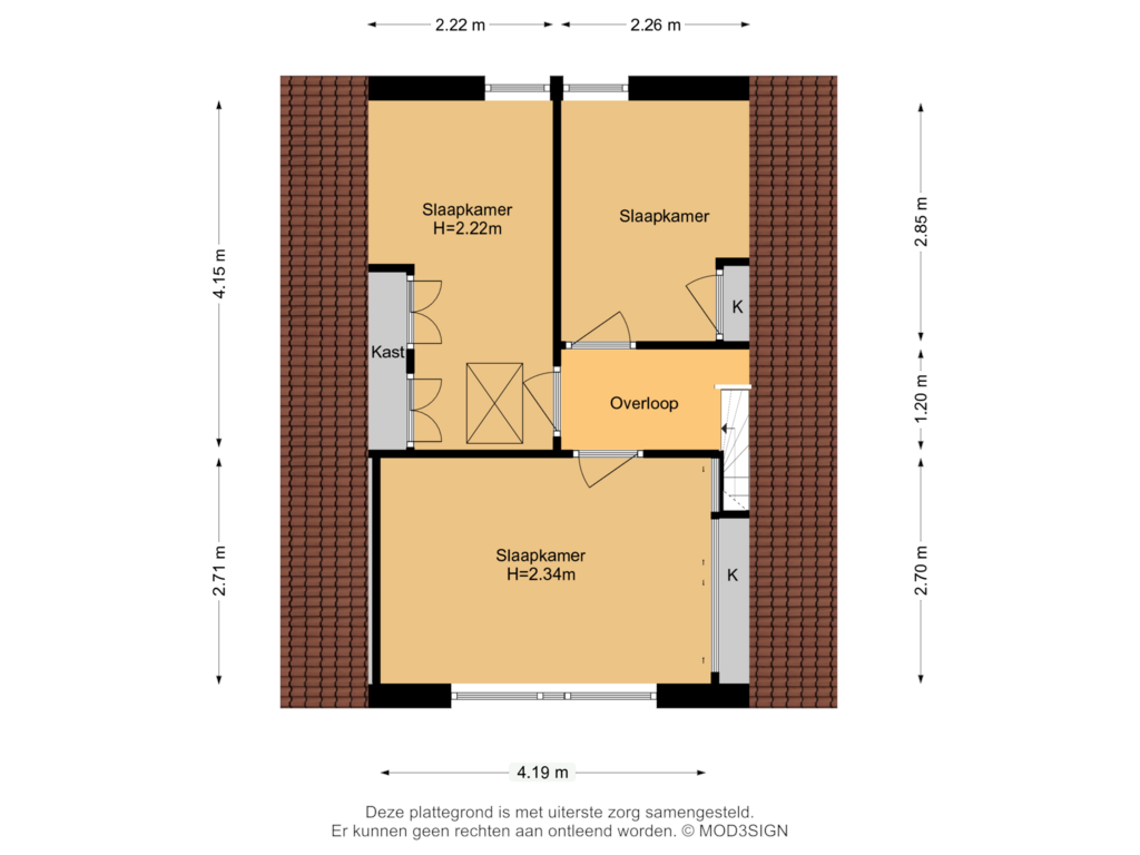 Bekijk plattegrond van Verdieping van Dorpsstraat 210